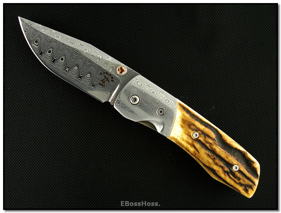 Charles Marlowe Deluxe Bulldog - Stag & Damasteel