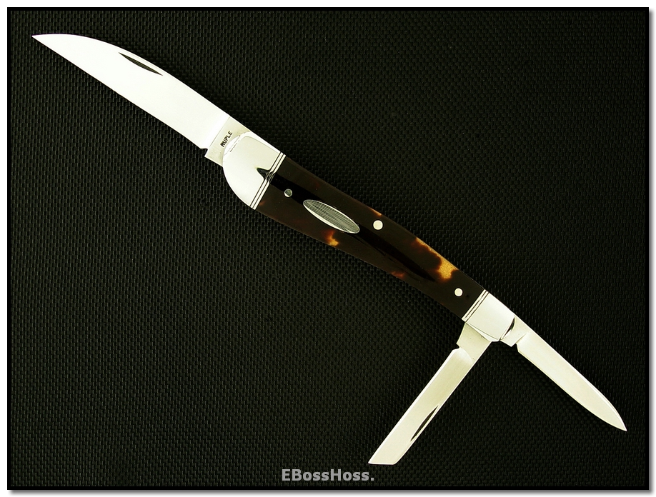 Bill Ruple 3 3/8" Antique Tortoise Wharncliffe Whittler