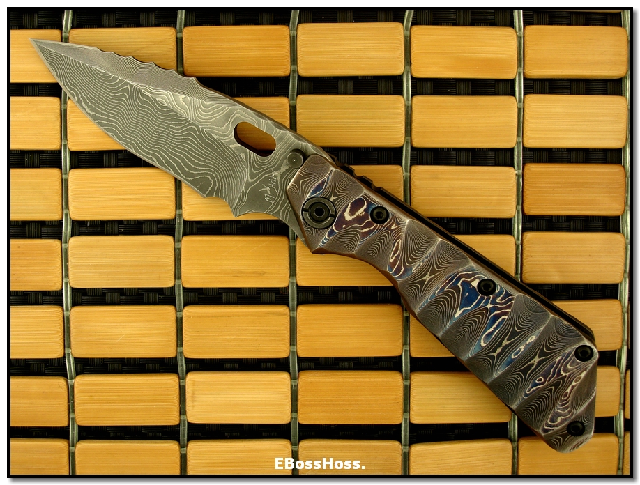 Mick Strider MSC Damascus XL SnG - Dragon-Spine Dagger Grind