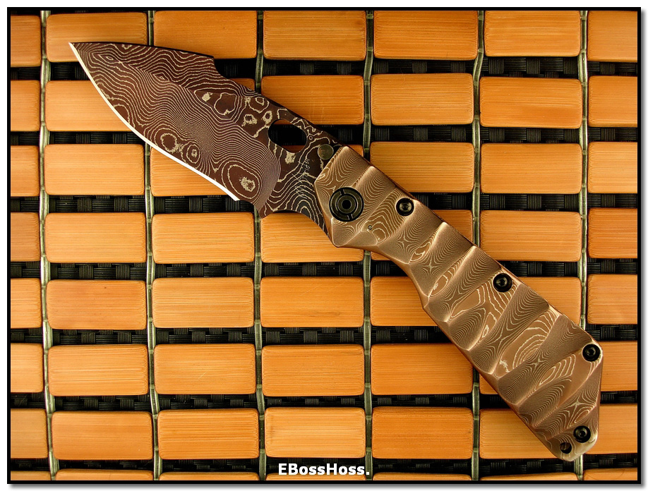 Mick Strider MSC All-Damascus XL SnG - Shark-Fin Dagger