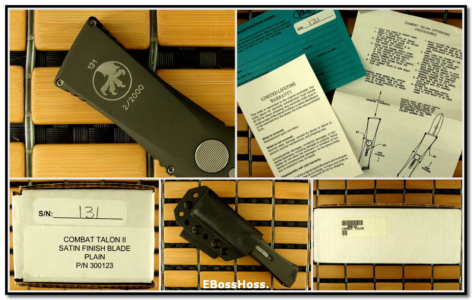 Microtech Combat Talon II - Walter Brend hand-ground blade