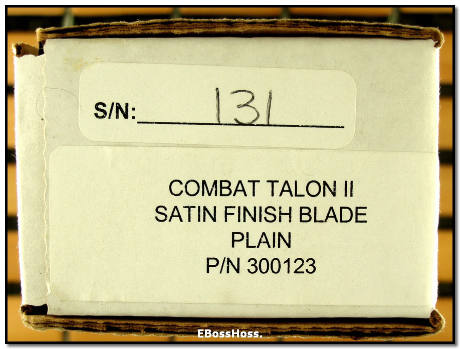 Microtech Combat Talon II - Walter Brend hand-ground blade