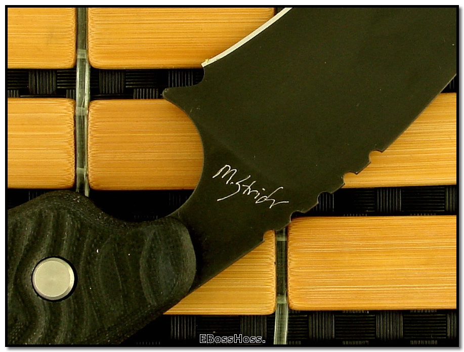 Mick Strider Custom (MSC) Hand-Ground Black-Bladed SLCC