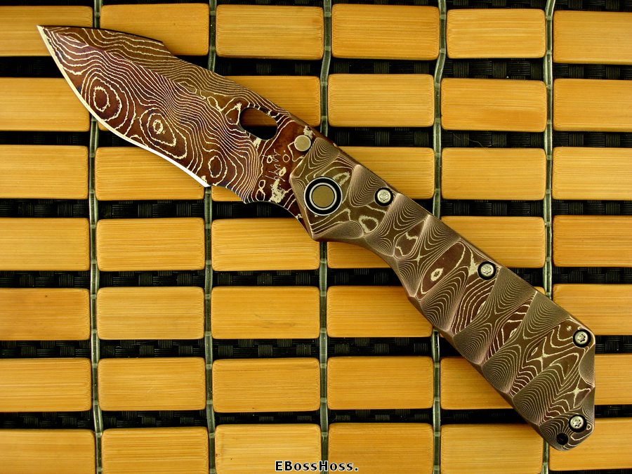 MSC Cobalt-Damascus XL SnG w/New Sealed-Bearing Pivot