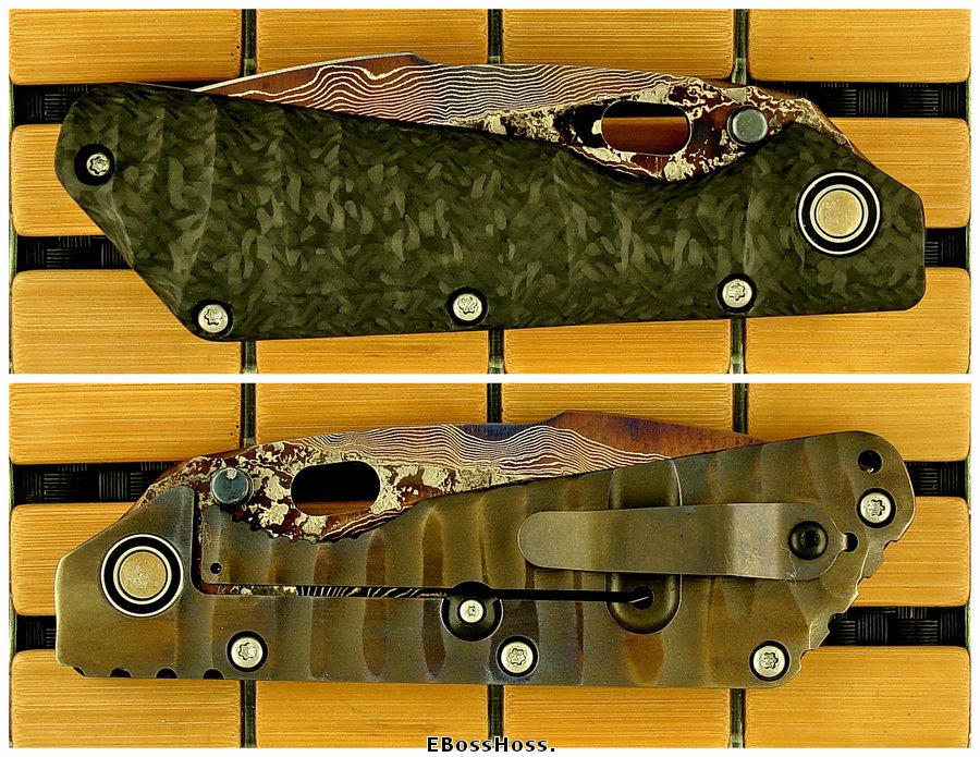 MSC Cobalt-Damascus / Carbon Fiber XL SnG w/New MSC Pivot