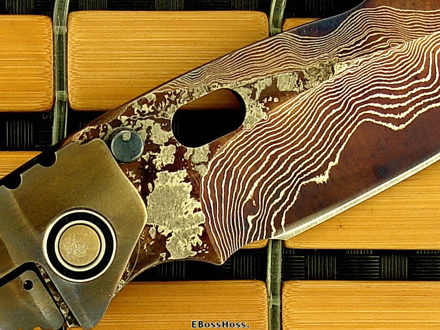 MSC Cobalt-Damascus / Carbon Fiber XL SnG w/New MSC Pivot