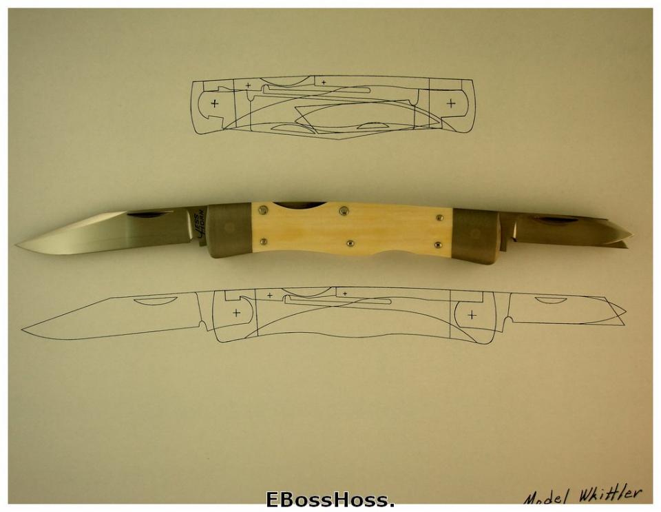 Jess Horn Natural-handle Lockback Whittler Prototype