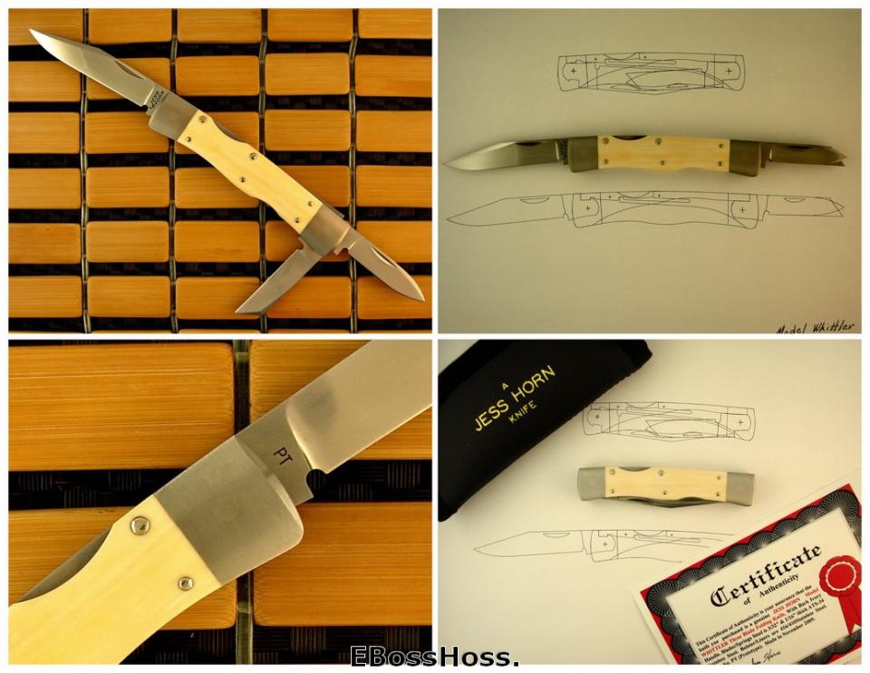 Jess Horn Natural-handle Lockback Whittler Prototype