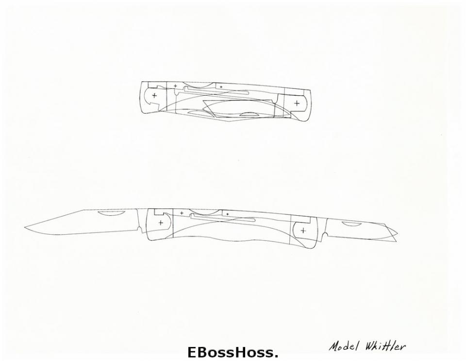 Jess Horn Natural-handle Lockback Whittler Prototype