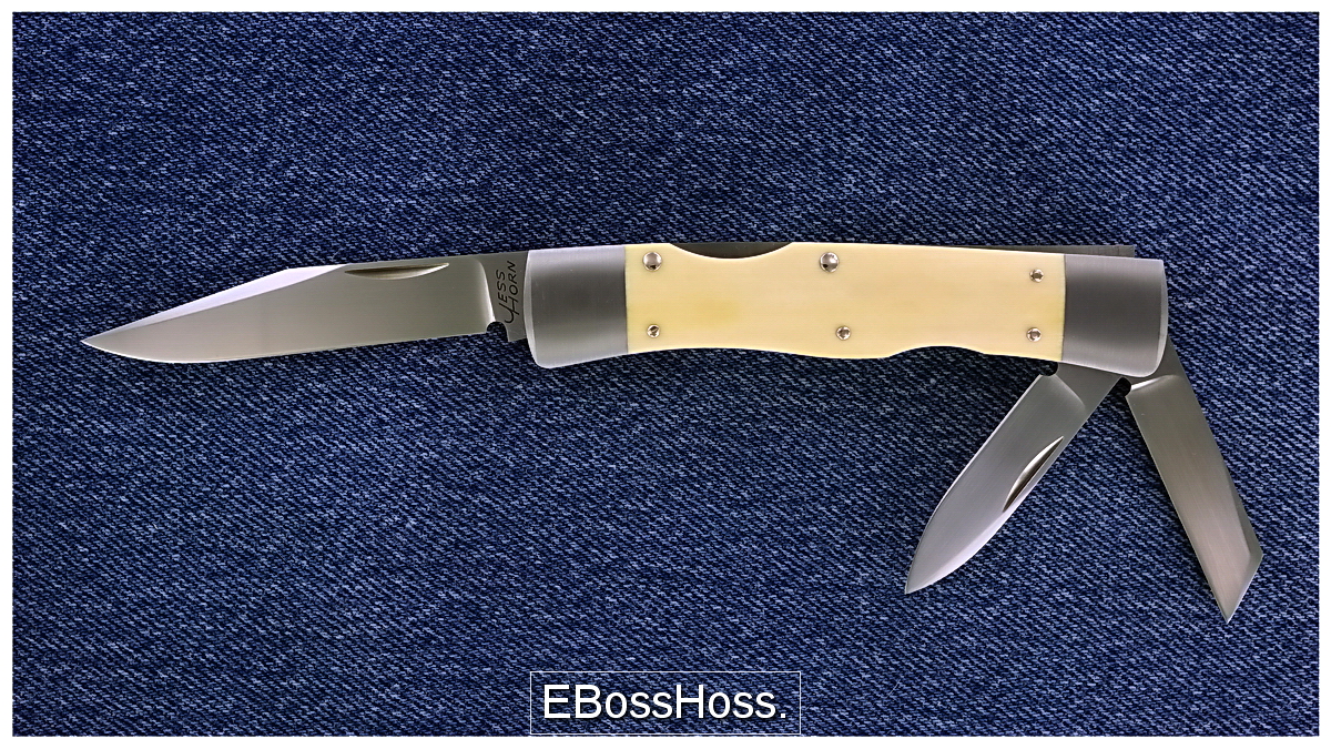 Jess Horn Natural-handle Lockback Whittler Prototype
