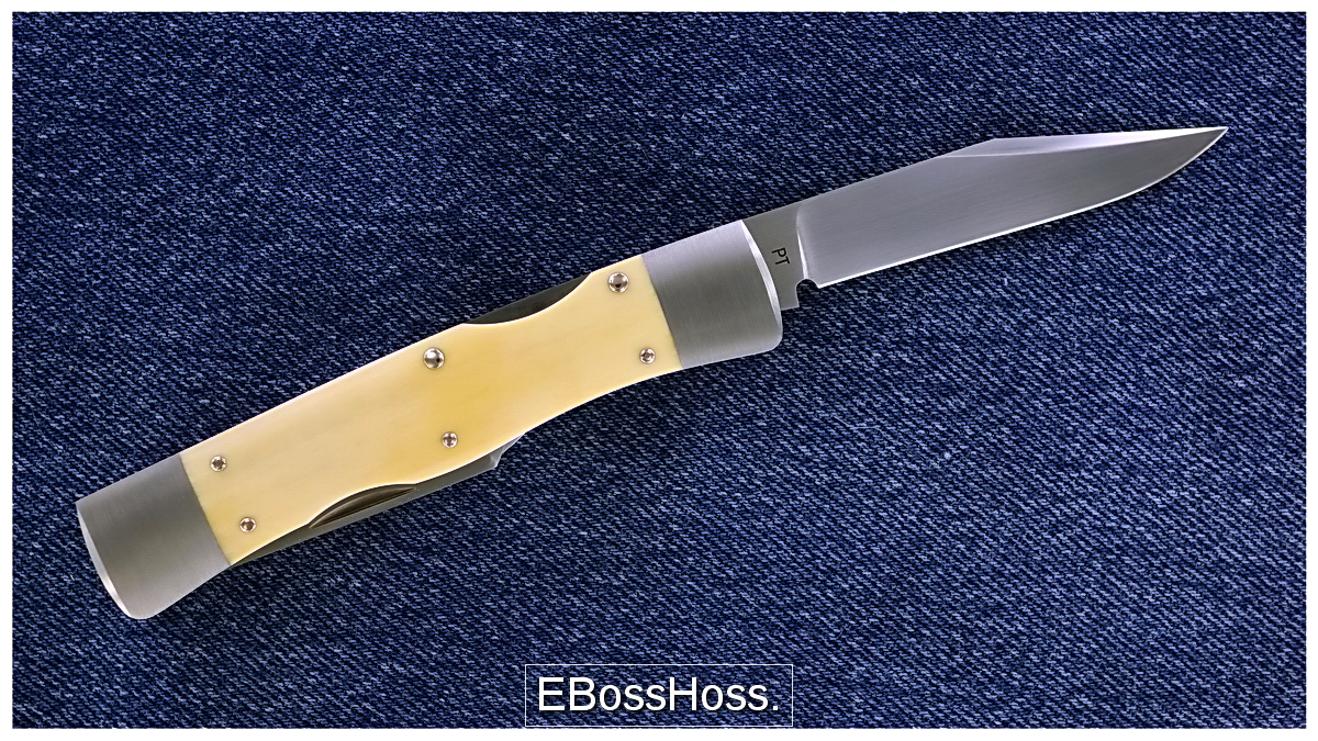 Jess Horn Natural-handle Lockback Whittler Prototype