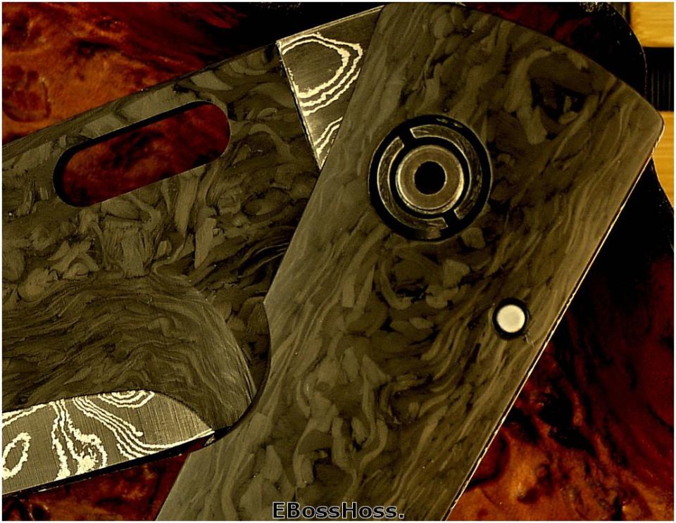 Mick Strider Laminated-Blade AKAK - CF & MSC Damascus