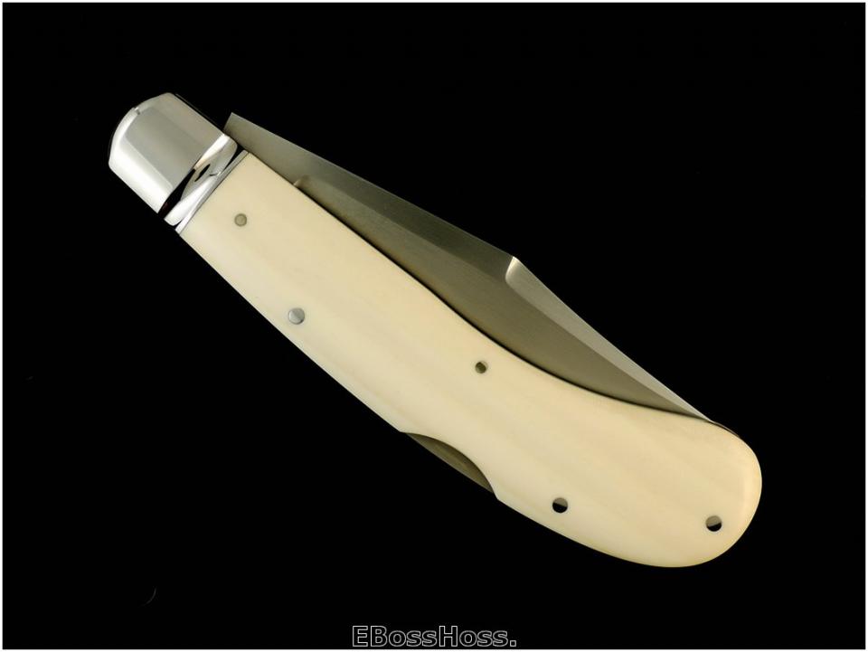 Reese Bose Single-Blade Lockback Saddlehorn - Creamy Pre-ban Ivory