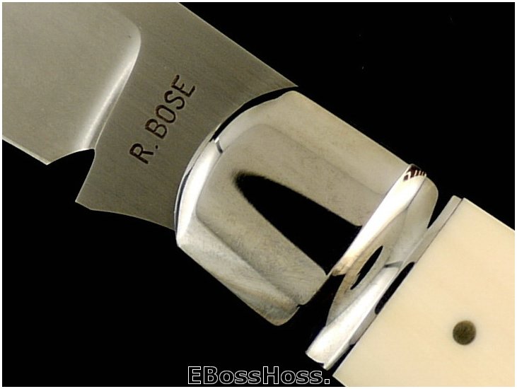 Reese Bose Single-Blade Lockback Saddlehorn - Creamy Pre-ban Ivory