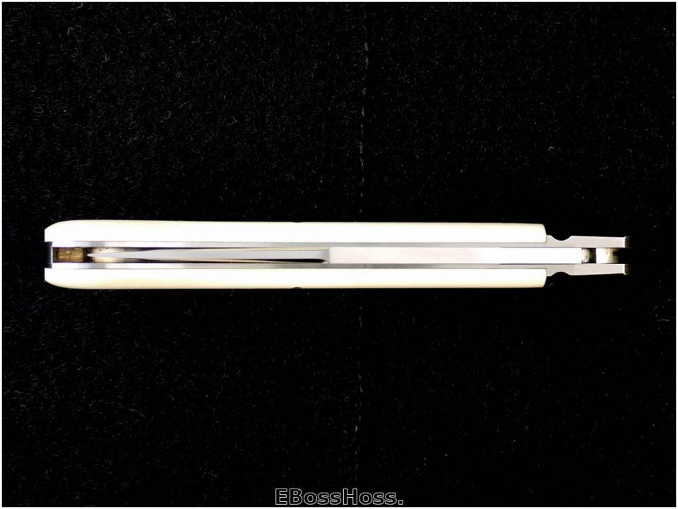 Reese Bose Single-Blade Lockback Saddlehorn - Creamy Pre-ban Ivory