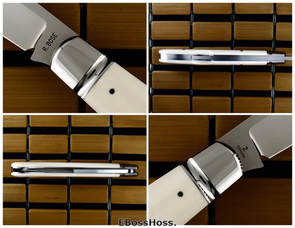 Reese Bose Single-Blade Lockback Saddlehorn - Creamy Pre-ban Ivory