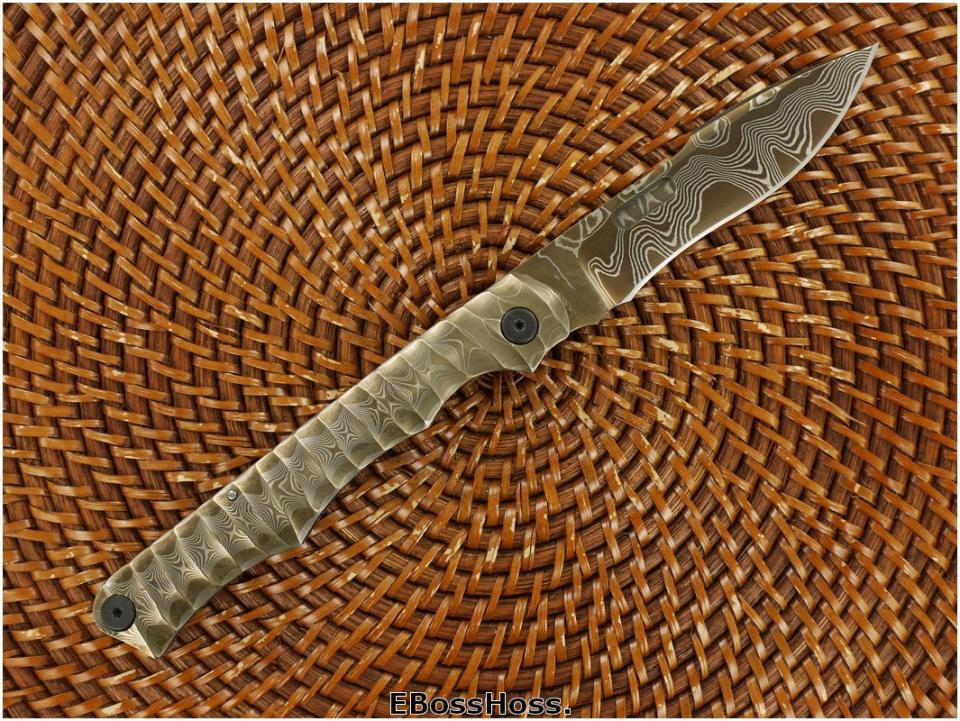 Mick Strider Custom Slip Joint Fighter - MSC Damascus