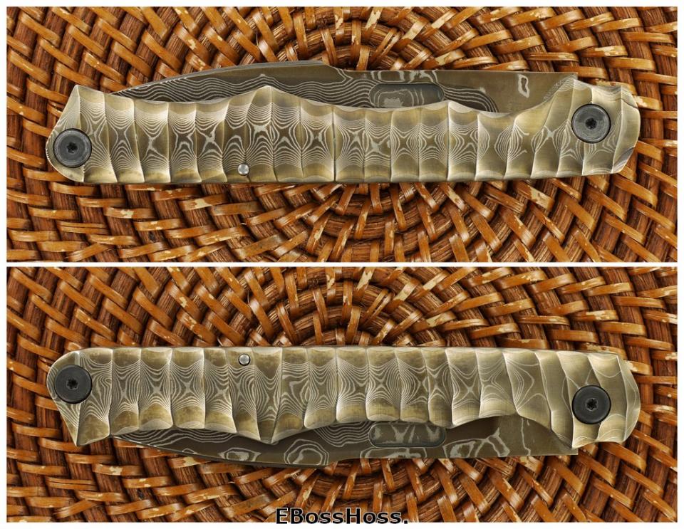 Mick Strider Custom Slip Joint Fighter - MSC Damascus