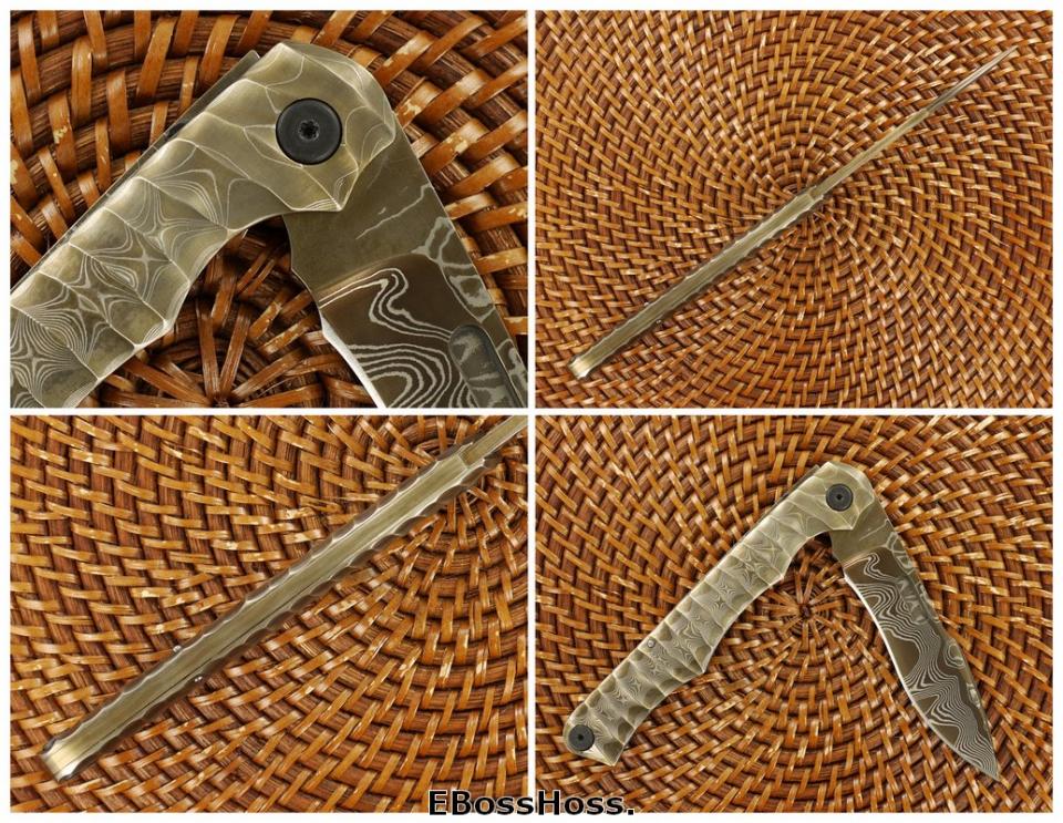 Mick Strider Custom Slip Joint Fighter - MSC Damascus