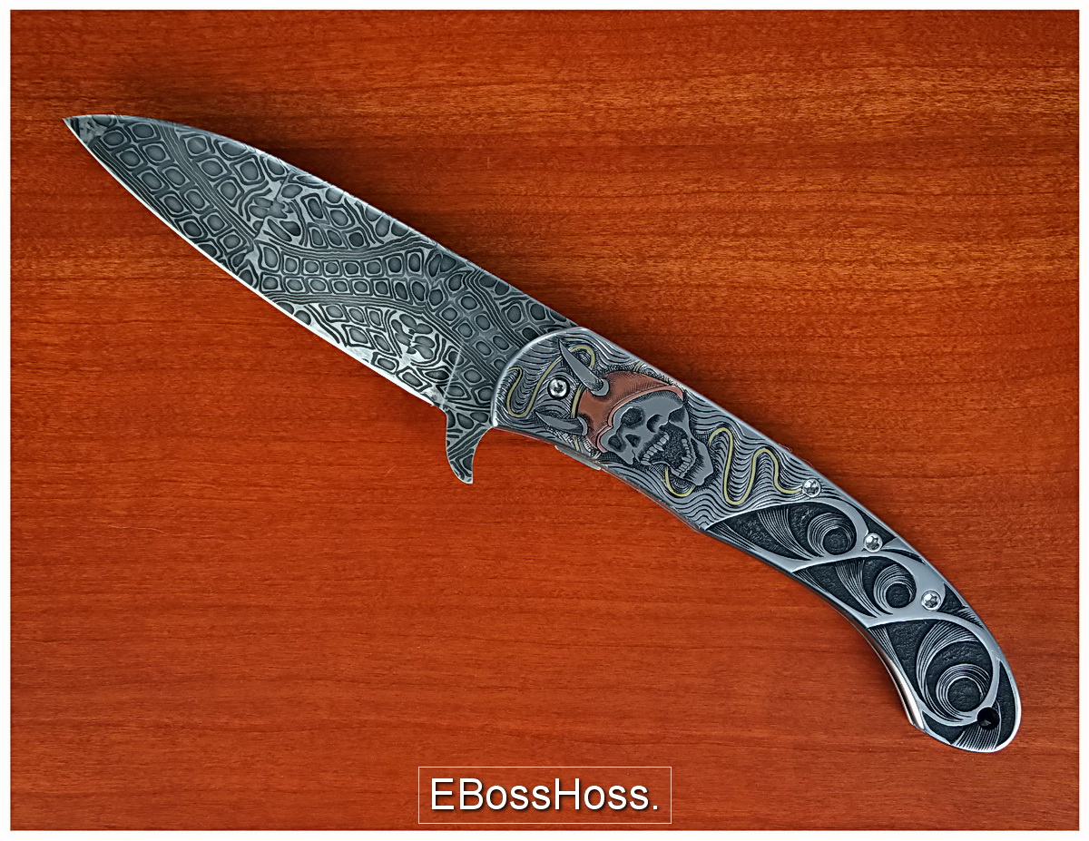 Jody Muller Sole-authored Engraved Skulls Flipper