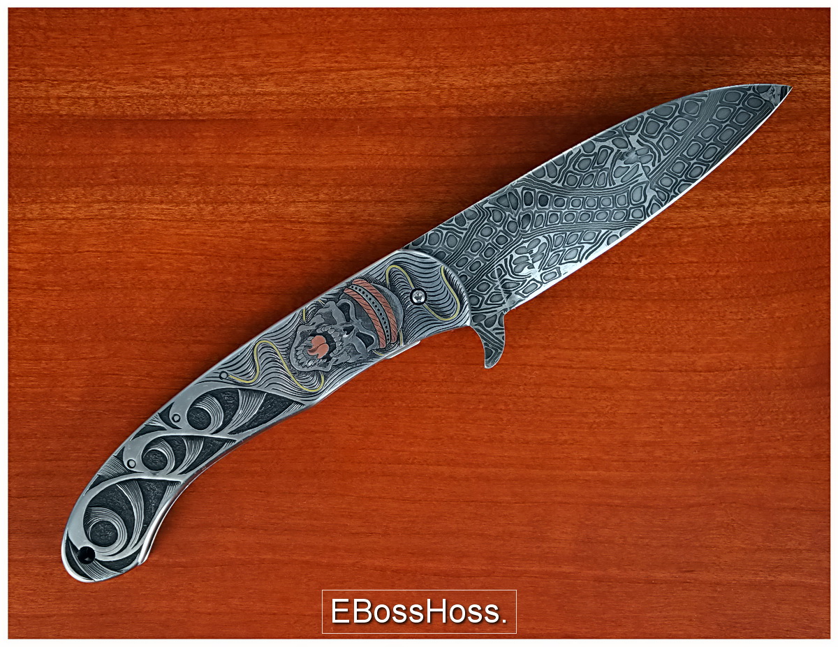 Jody Muller Sole-authored Engraved Skulls Flipper
