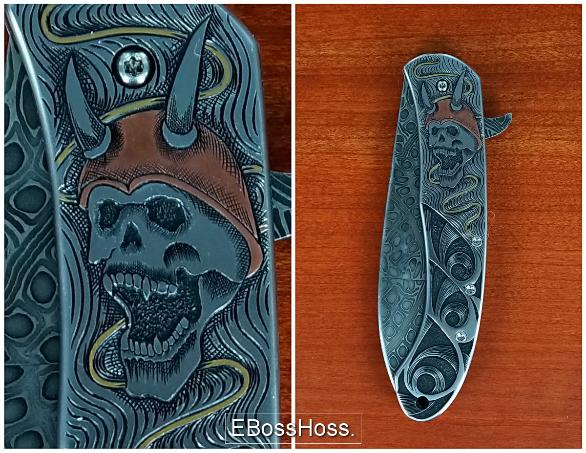 Jody Muller Sole-authored Engraved Skulls Flipper