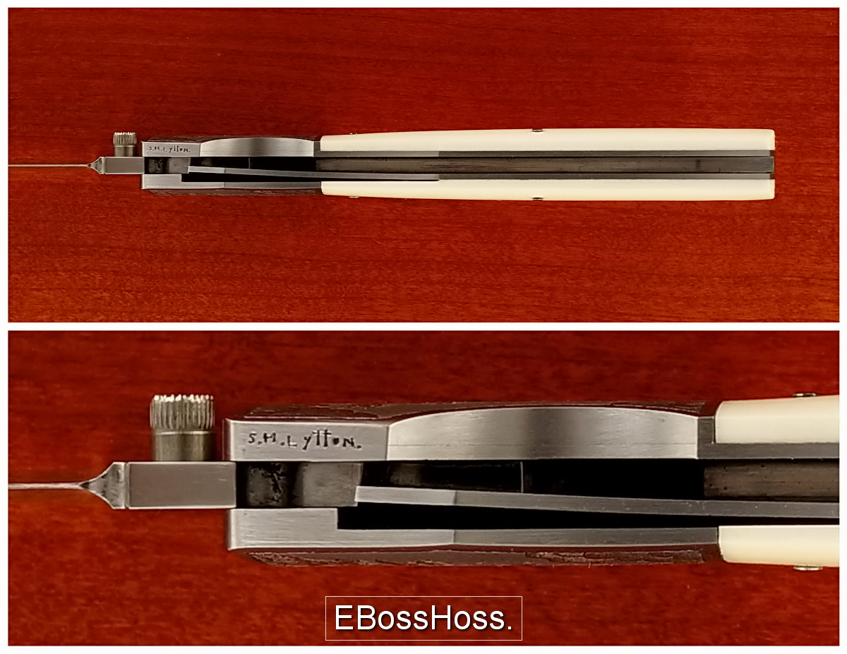 Jess Horn Large Ivory Linerlock Fighter