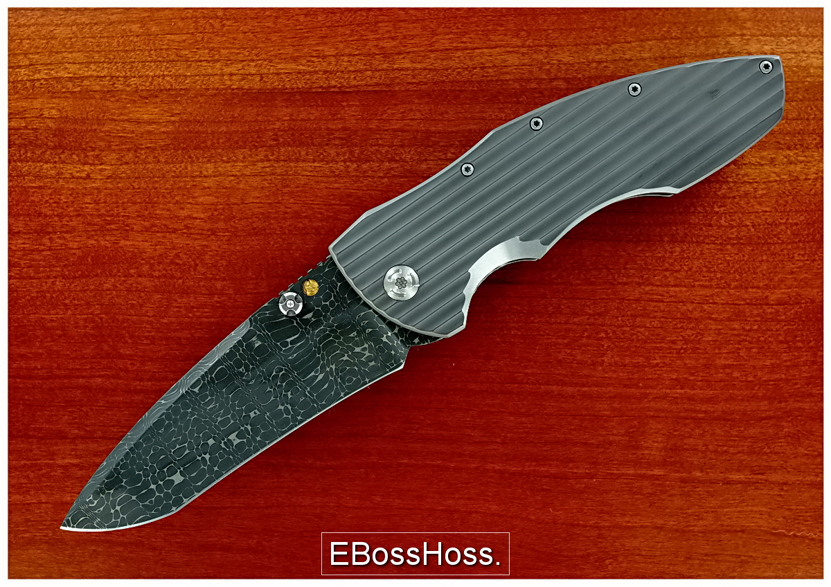Allen Elishewitz Damascus Saboteur Folder