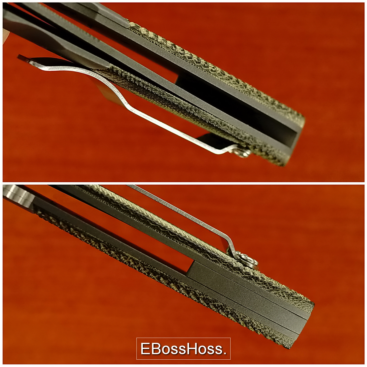 Ernie Emerson Halfmoon Hand-Checkered CQC-6 w/Titanium Backstrap