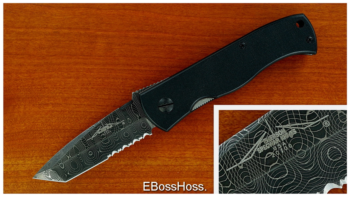 Ernie Emerson Custom (Specwar-Logo) Damascus CQC-7