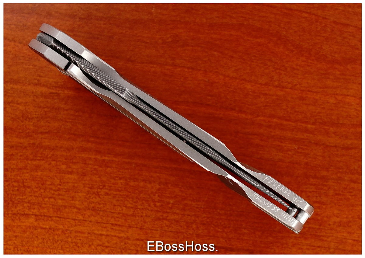 Gustavo Cecchini (GTC Knives) Federal H/C Flipper - Herringbone