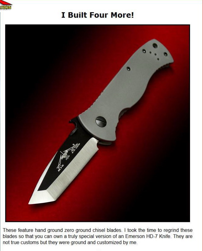 Ernie Emerson Black-Satin Hand-ground HD-7