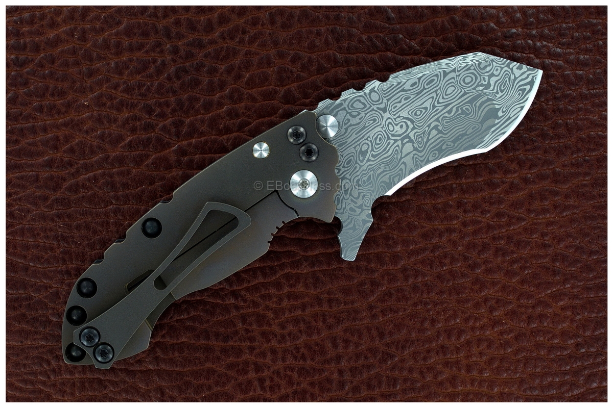 DIREWARE Custom Knives Damasteel Solo V4 Flipper