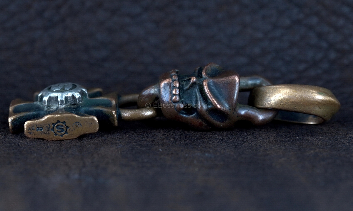 Starlingear Copper Kami and Maltese Cross Key Chain Tag