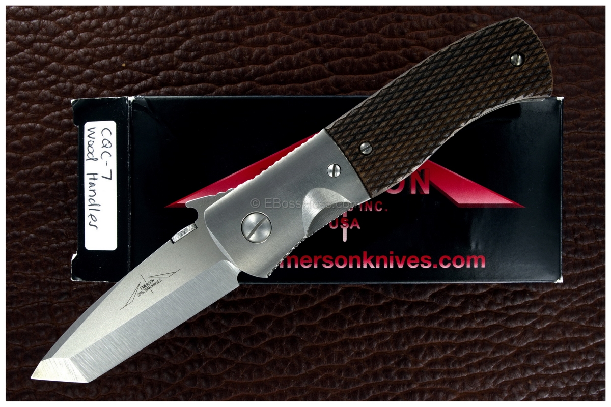 Ernie Emerson Checkered Walnut CQC-7 w/Wave