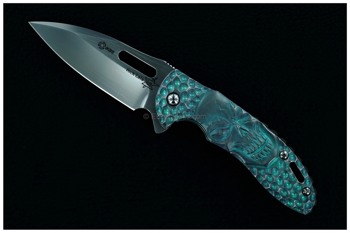 Korth Cutlery Skull Carved Sentry Flipper