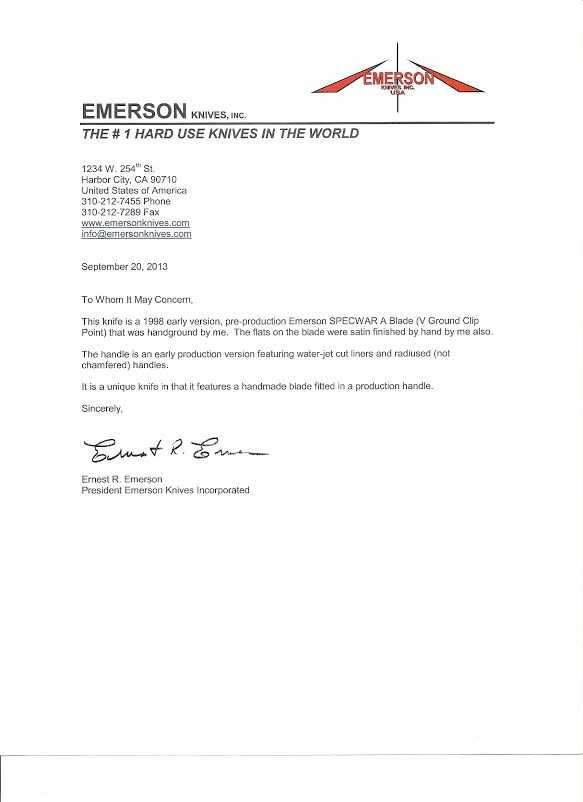 Ernie Emerson SPECWAR A & SPECWAR B Unmarked Prototypes