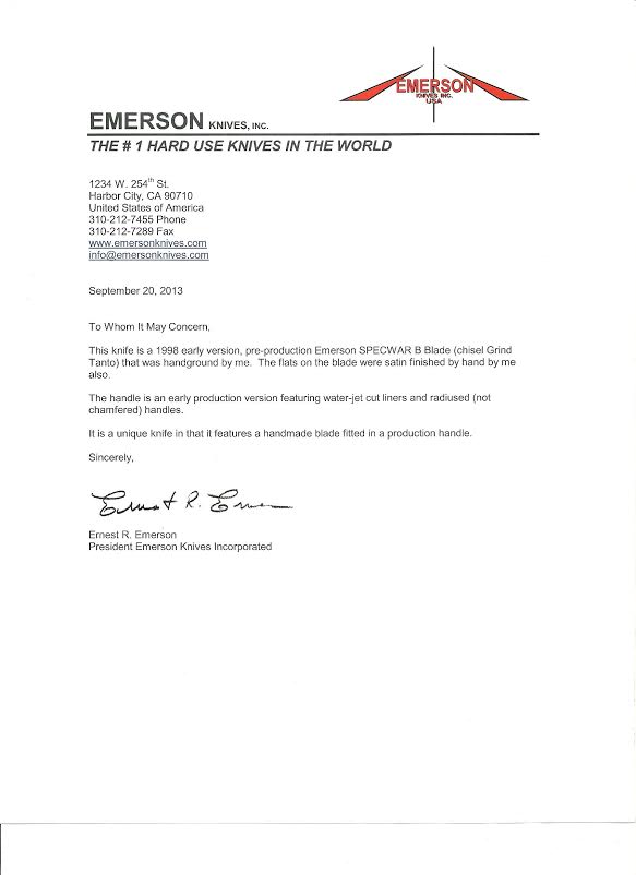 Ernie Emerson SPECWAR A & SPECWAR B Unmarked Prototypes