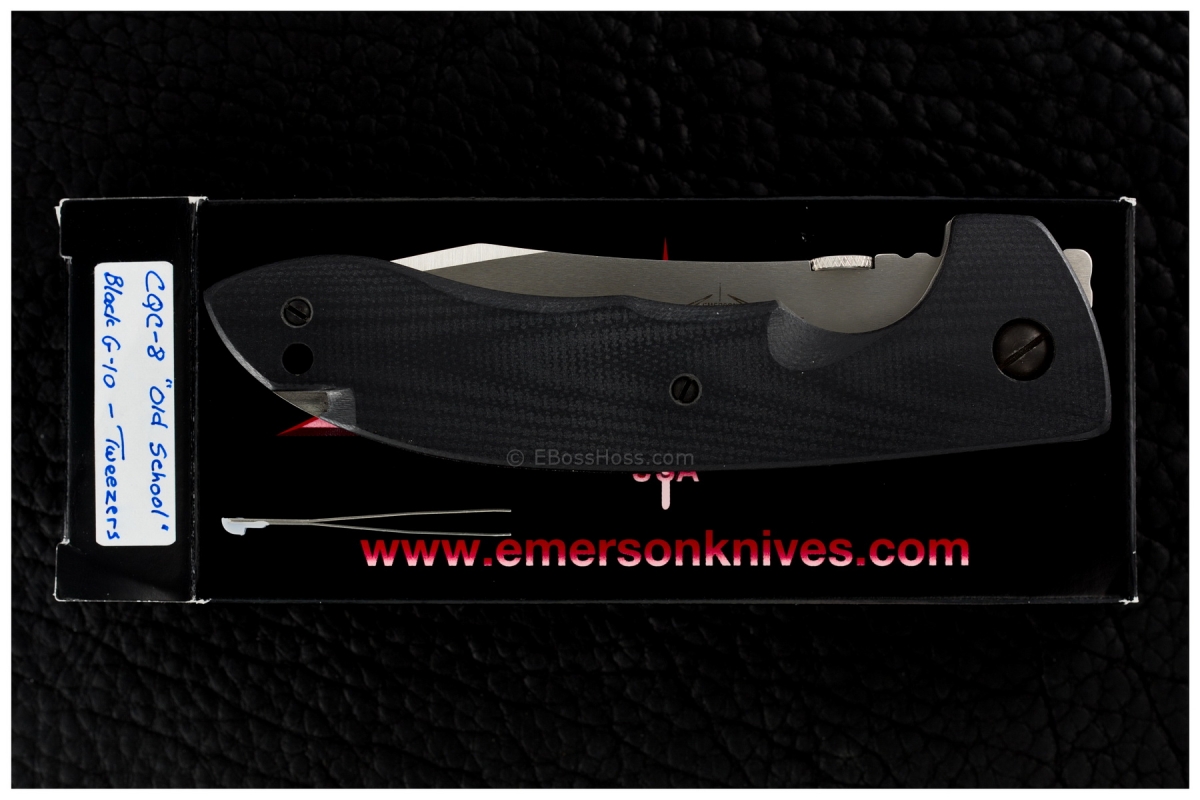 Ernie Emerson Custom Sculpted-G10 CQC-8 w/Tweezer