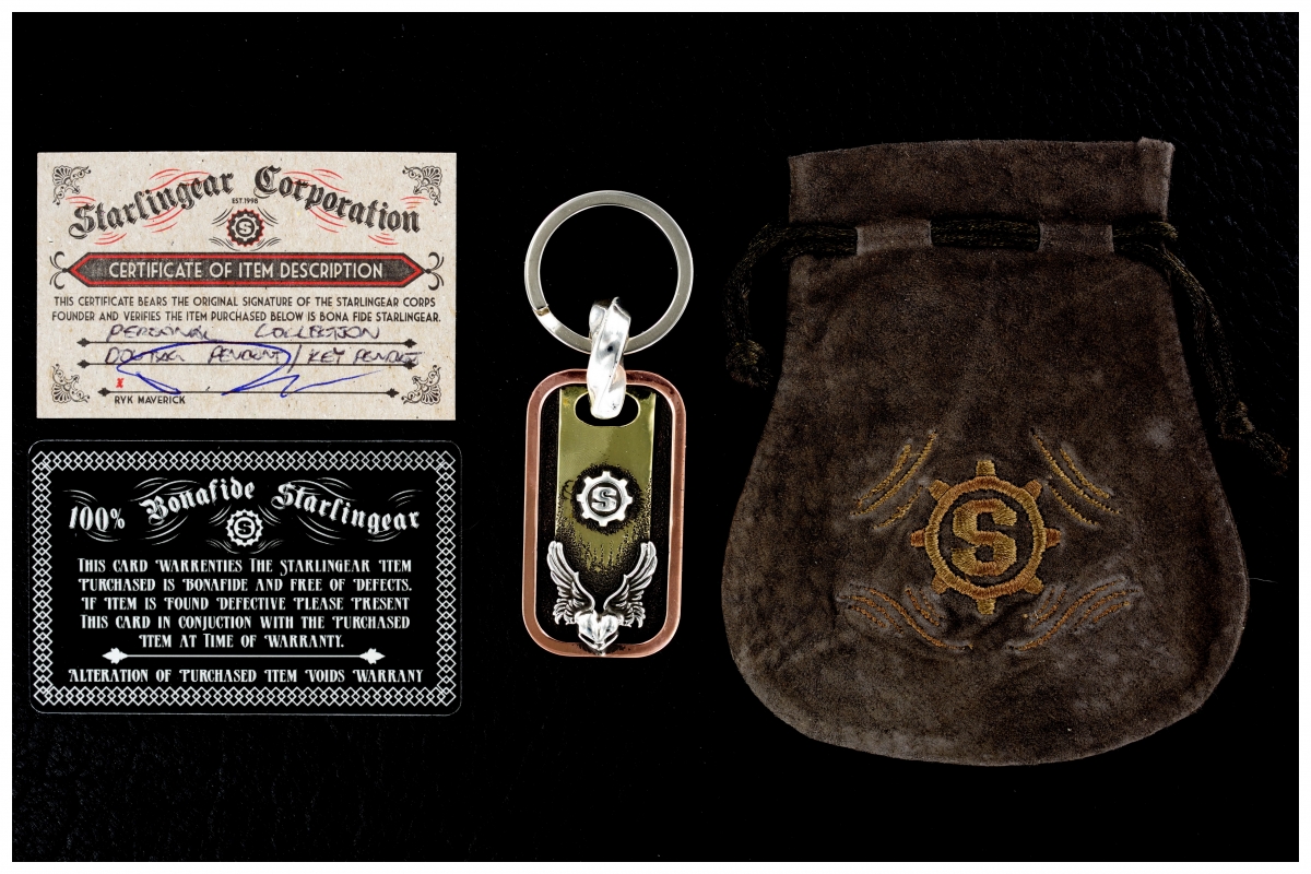 Starlingear Custom Winged-Heartbreaker Dog-Tag Key-Fob