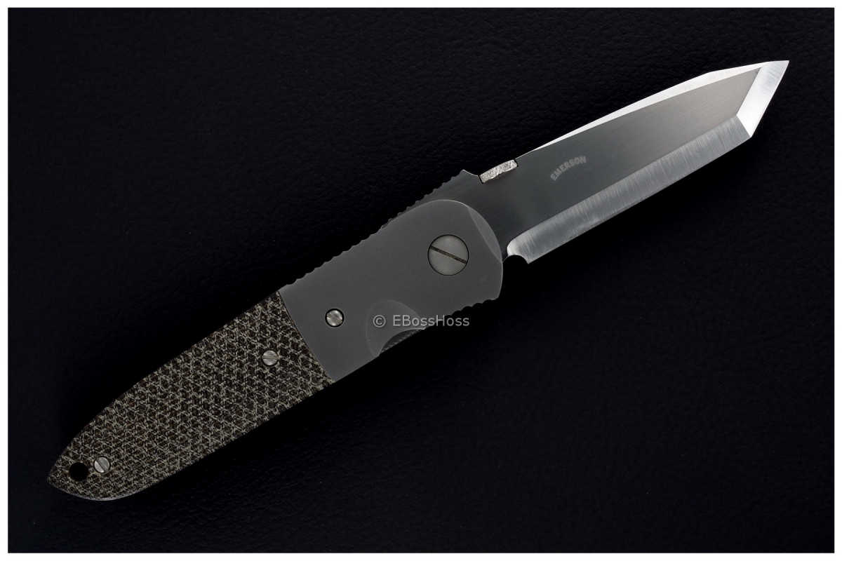 Ernie Emerson Checkered Halfmoon Lefty CQC- 6