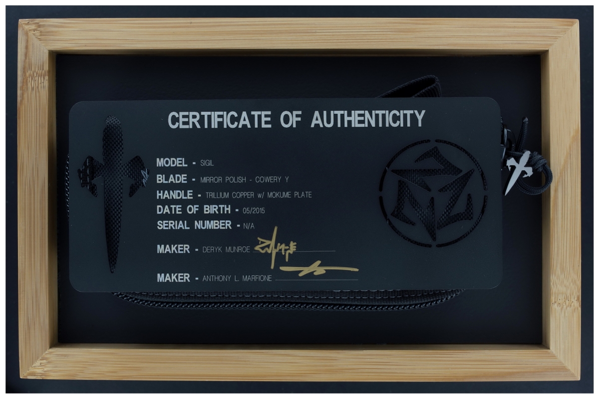 Deryk Munroe - Anthony Marfione Custom Collab Copper Sigil Flipper