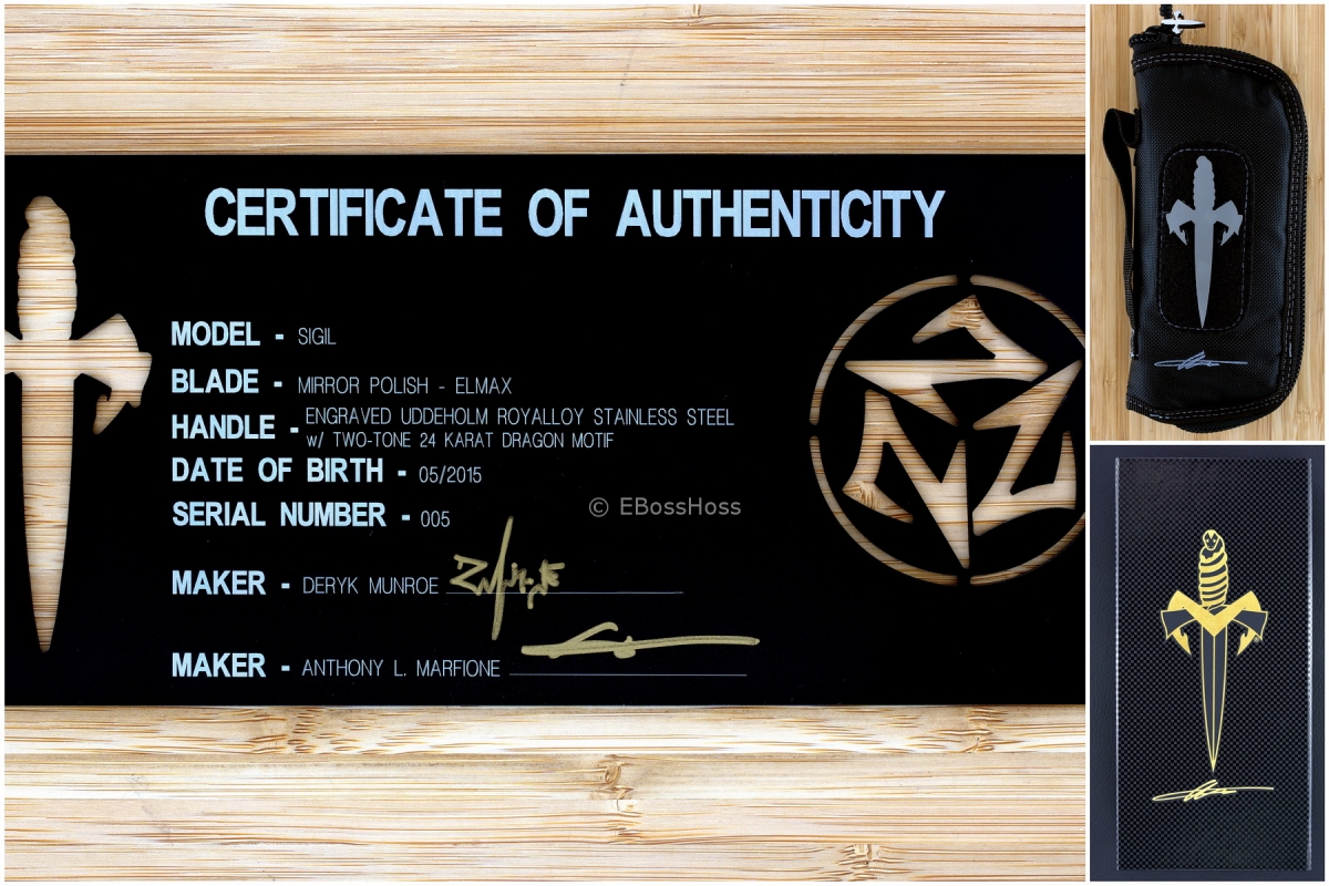 Deryk Munroe / Tony Marfione Custom Collab Engraved Sigil Flipper