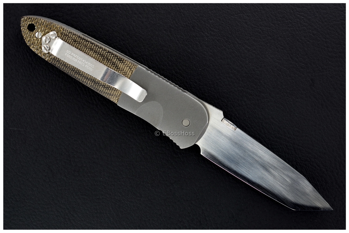 Ernest Emerson Halfmoon Hand-Checkered CQC-6 w/Titanium Backstrap