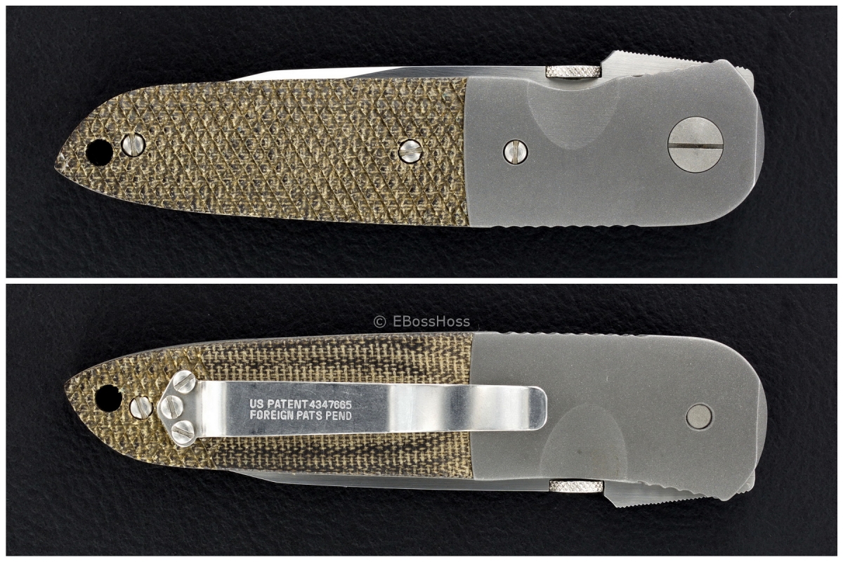 Ernest Emerson Halfmoon Hand-Checkered CQC-6 w/Titanium Backstrap