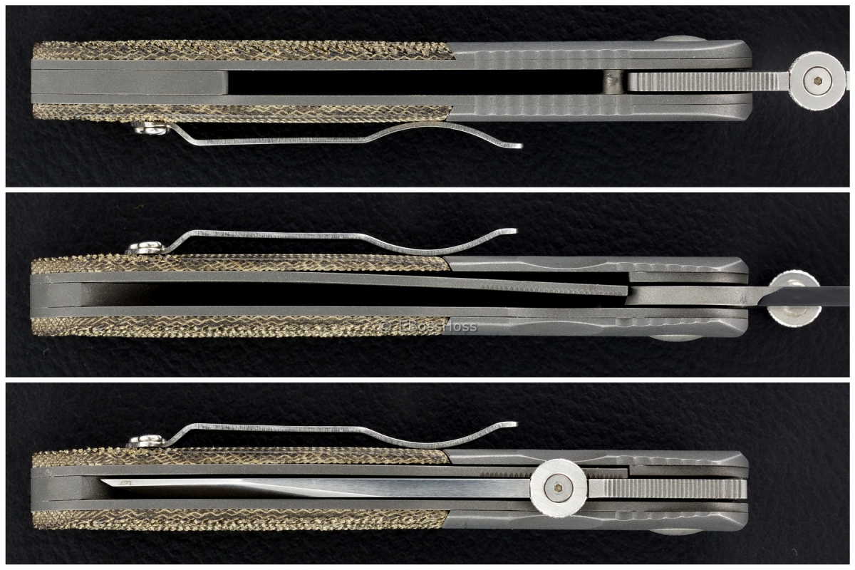 Ernest Emerson Halfmoon Hand-Checkered CQC-6 w/Titanium Backstrap