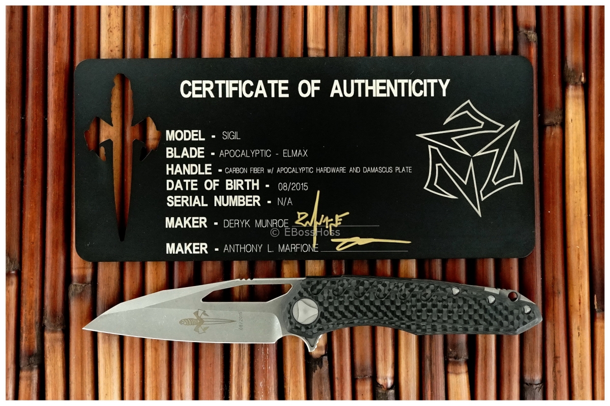 Deryk Munroe / Tony Marfione Custom Apocalypse Sigil Flipper Collab