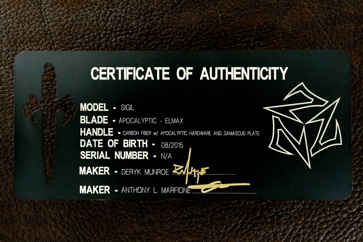 Deryk Munroe / Tony Marfione Custom Apocalypse Sigil Flipper Collab