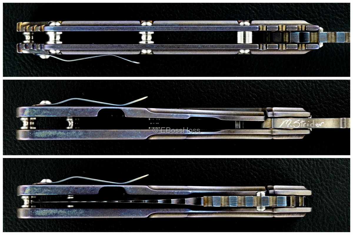 Mick Strider Custom (MSC) Cobalt-Damascus XL - Nightmare Circum-grind