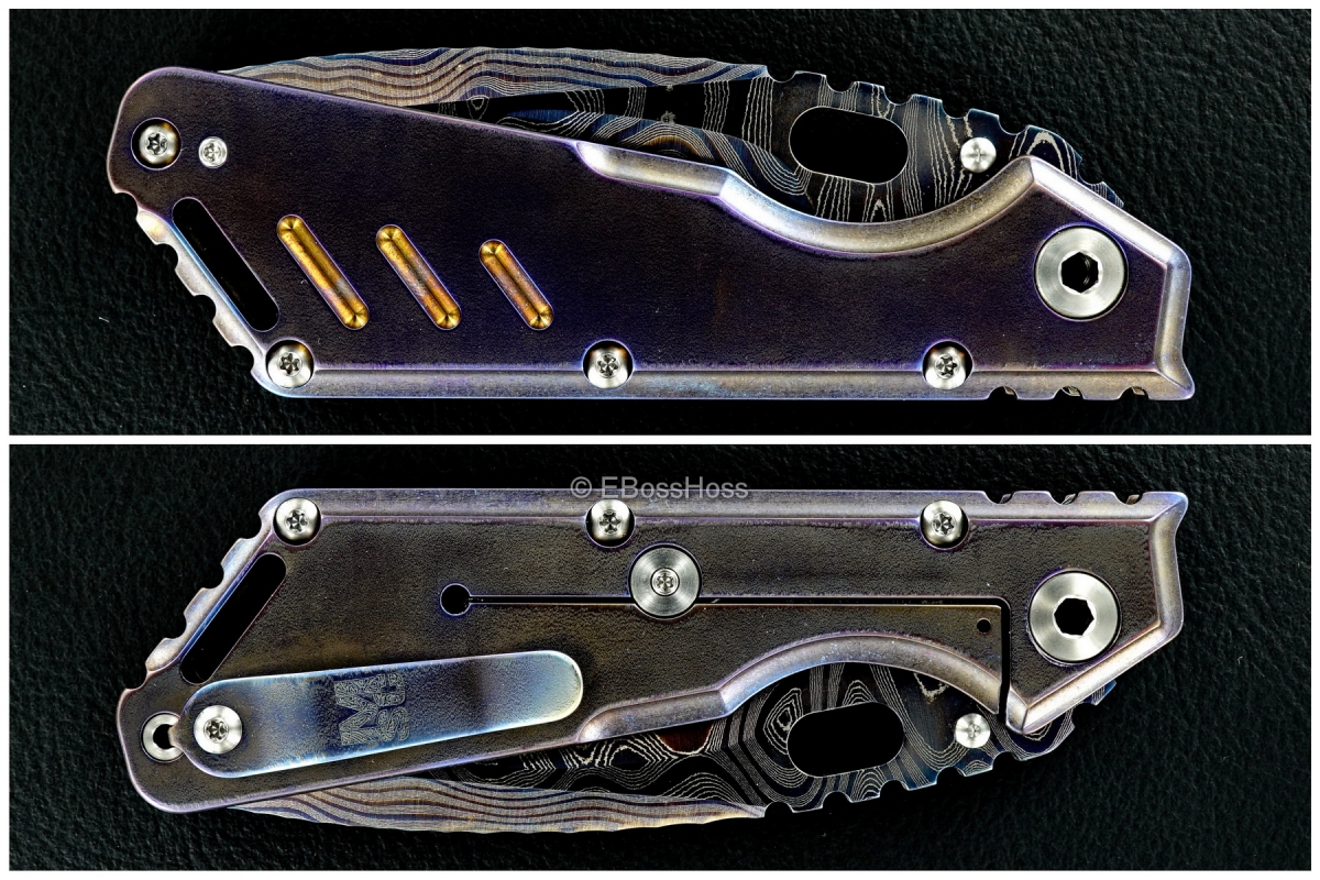 Mick Strider Custom (MSC) Cobalt-Damascus XL - Nightmare Circum-grind